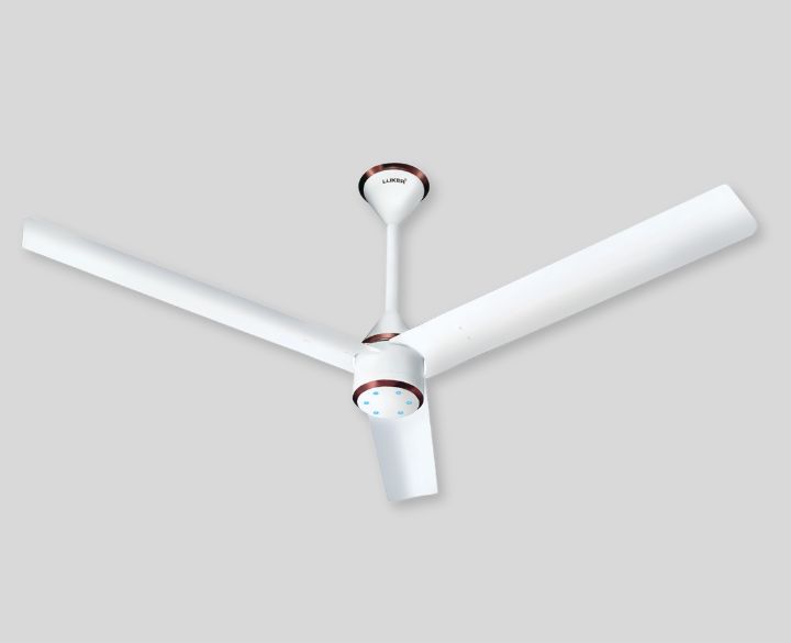 Luker BLDC Ceiling Fan Size Zero Crown 1200mm (48 inch) 3 Blade White-White-Copper